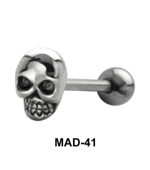 Skull Shaped S316L Tongue Piercing MAD-41